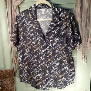 Victoria's Secret flannel sleep top sz M